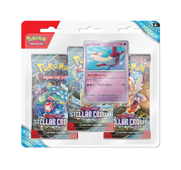 Pokemon Stellar Crown 3-Pack Display - Latias Edition